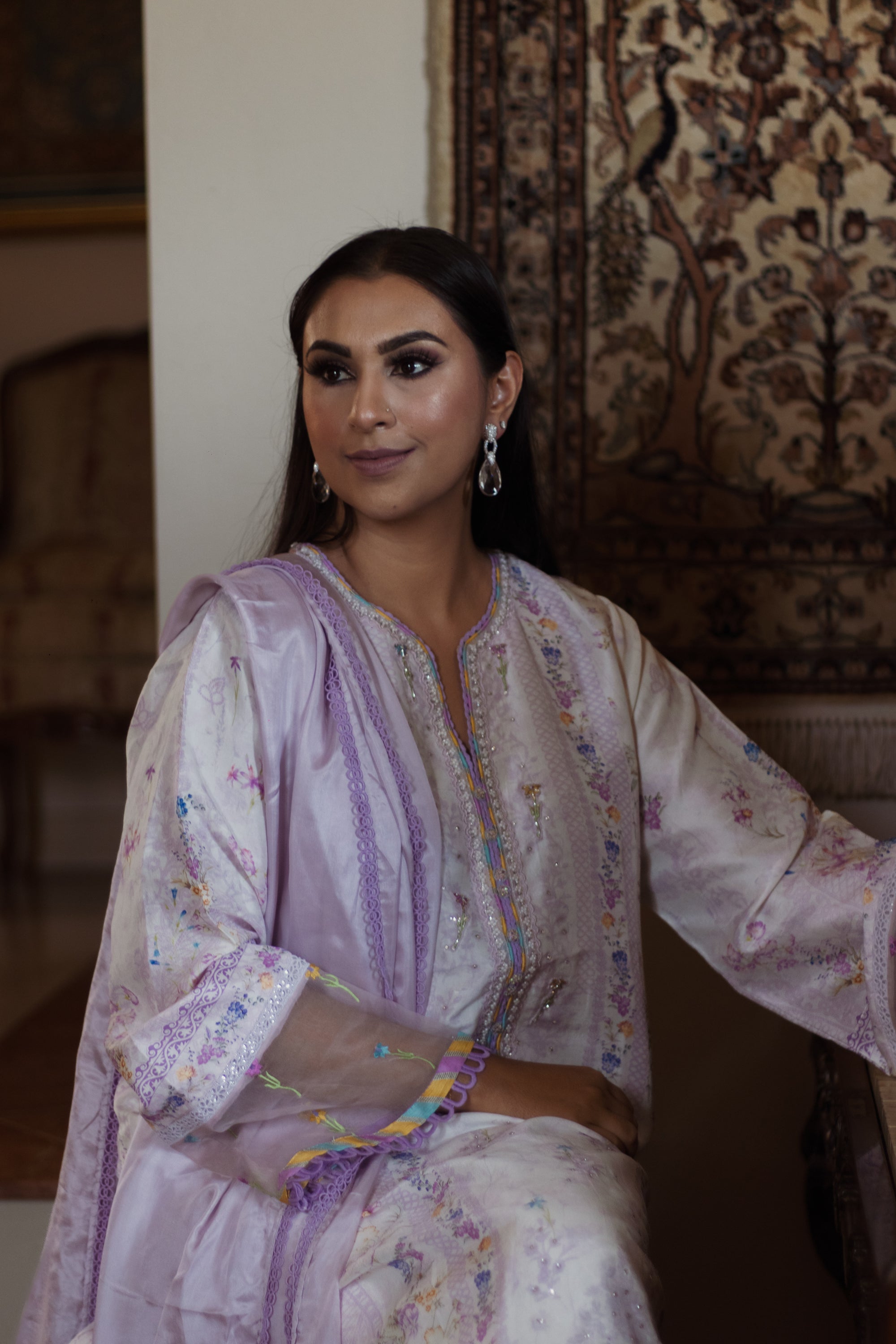 Farah Talib Aziz - Thistle Lilac Suit