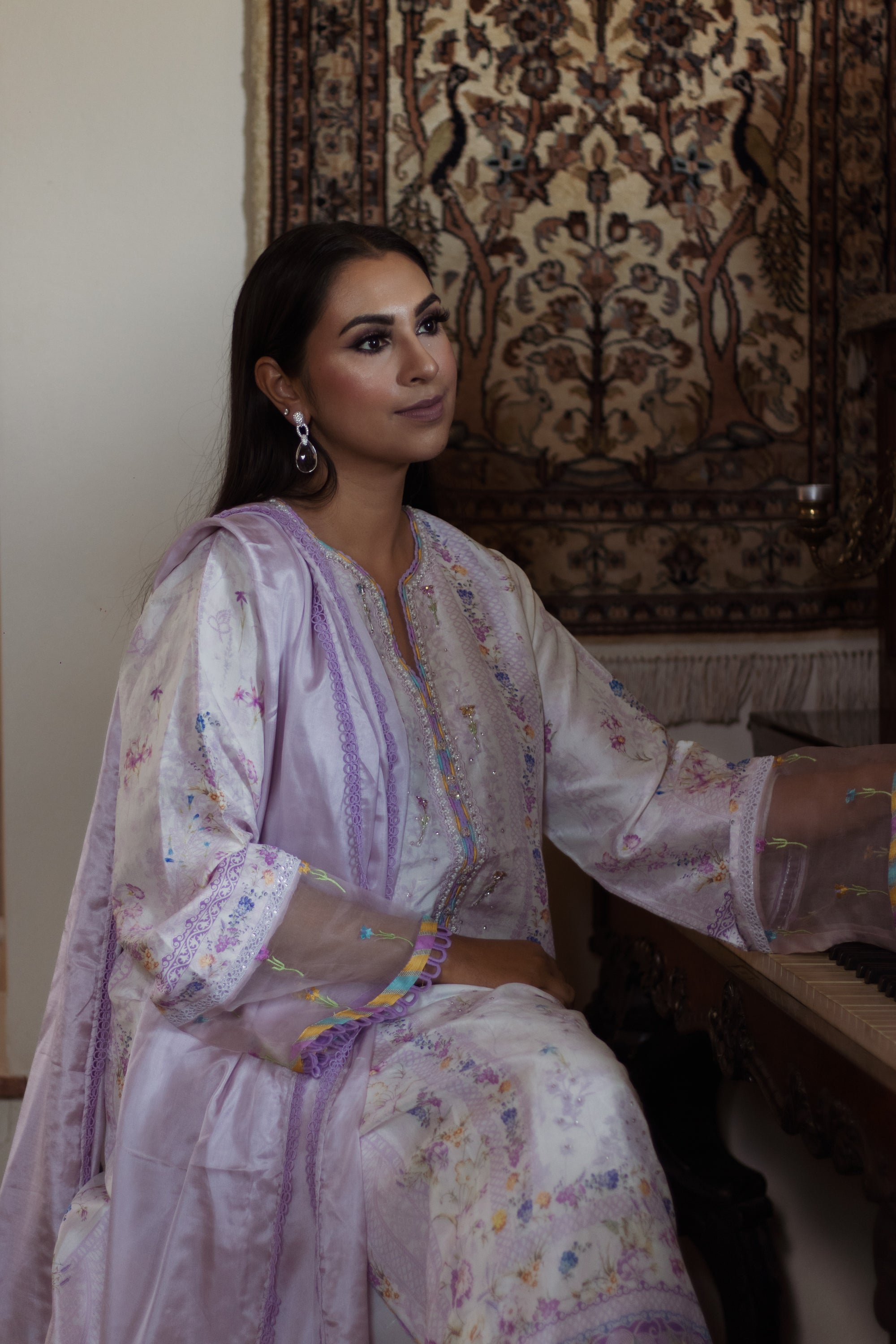 Farah Talib Aziz - Thistle Lilac Suit