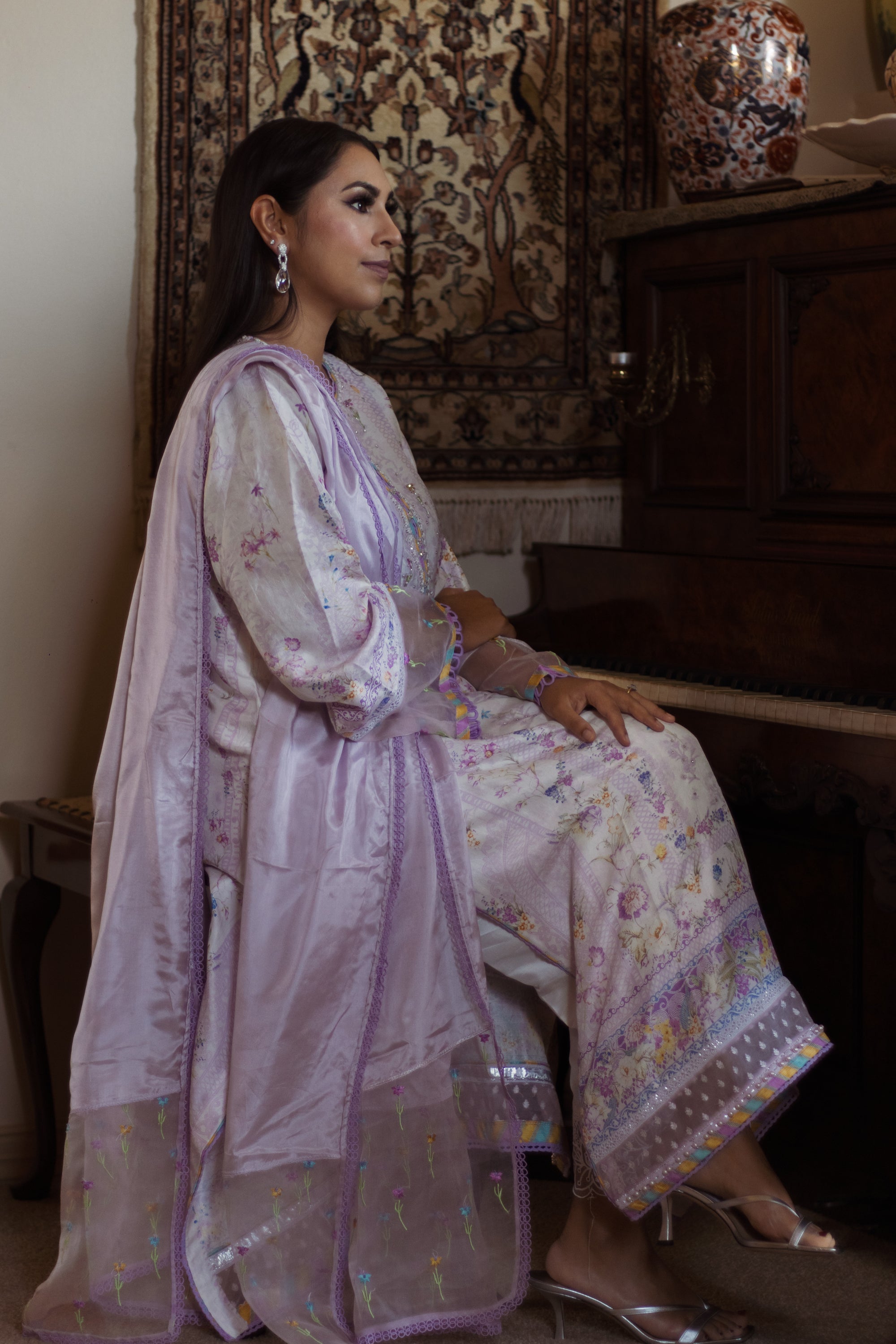 Farah Talib Aziz - Thistle Lilac Suit
