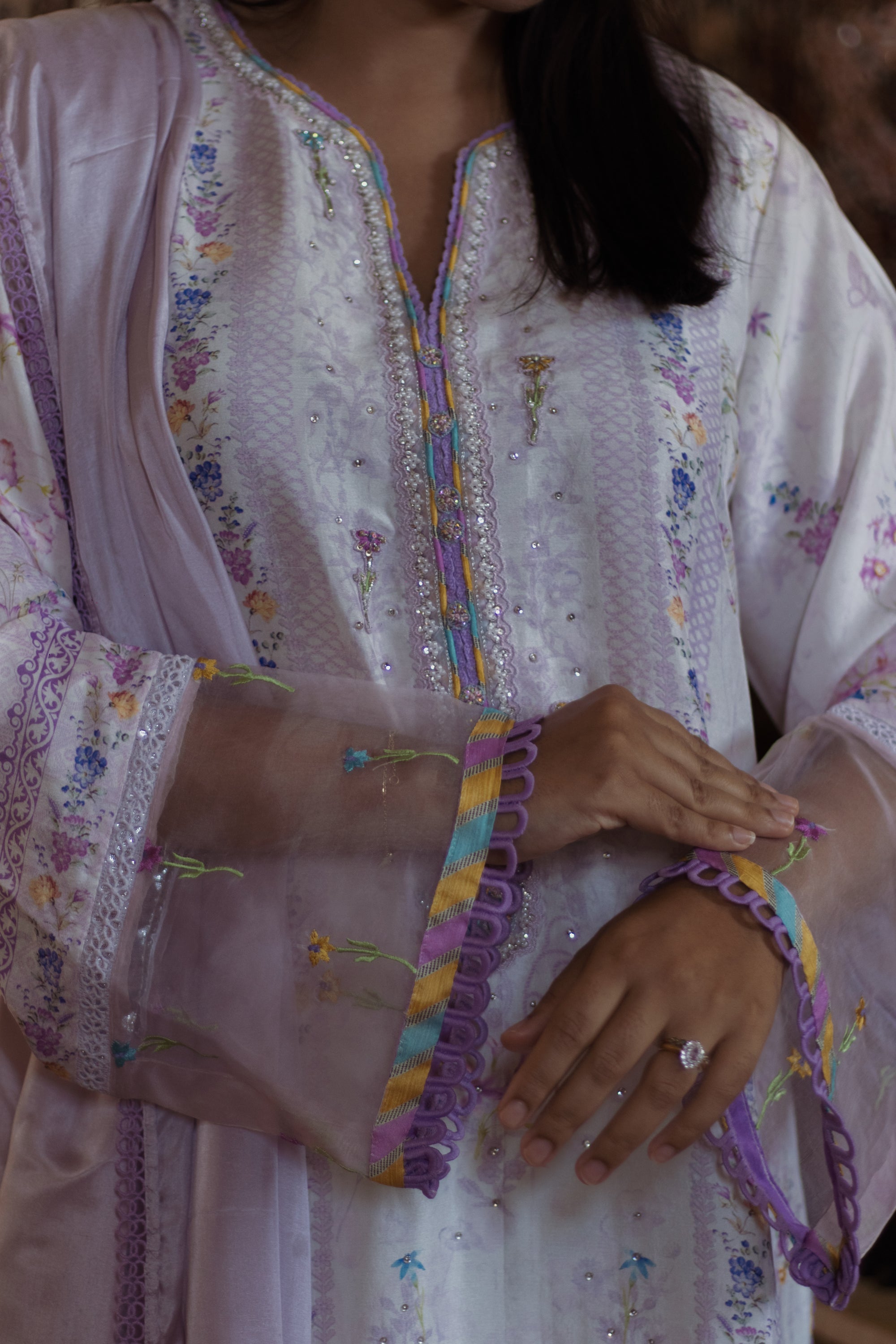 Farah Talib Aziz - Thistle Lilac Suit