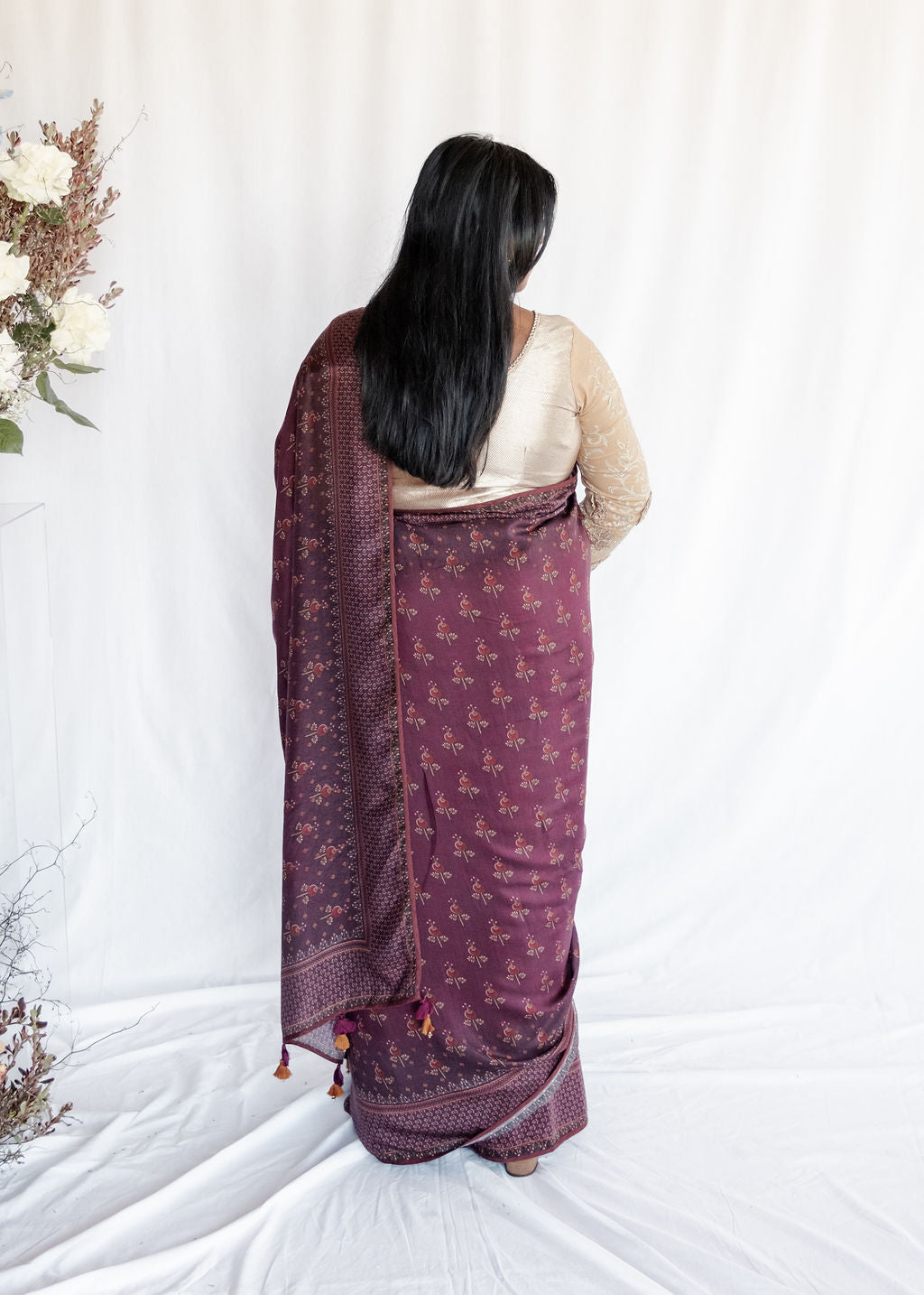Anita Dongre - Plum Motif Saree