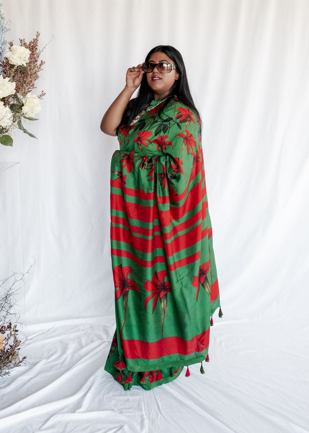 House of Masaba - Green Forest Saree