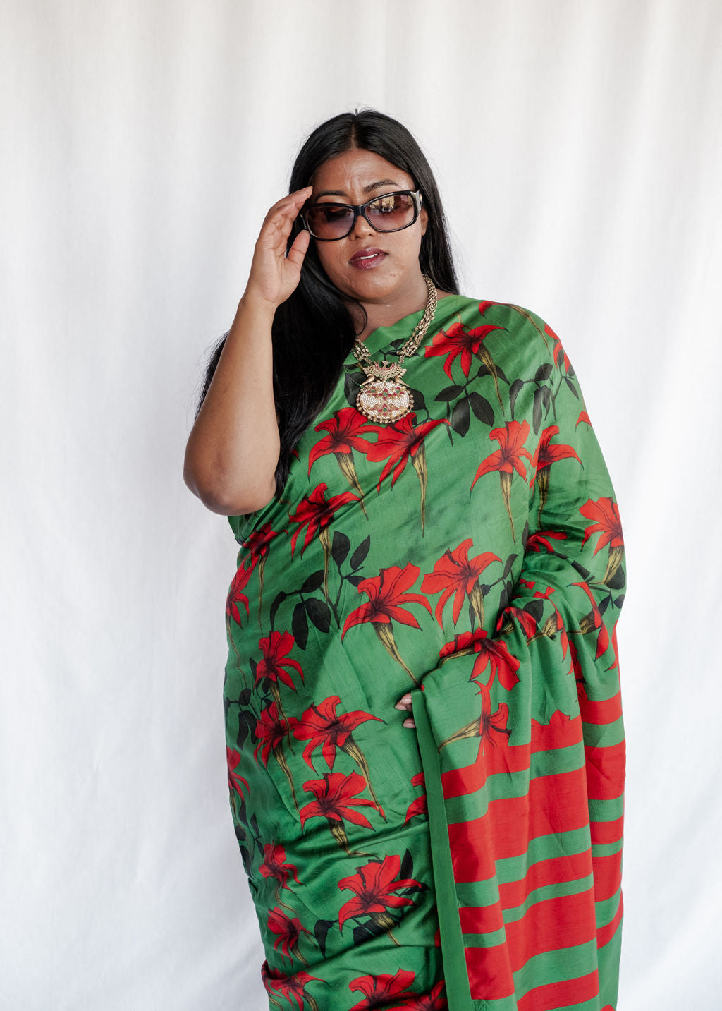House of Masaba - Green Forest Saree
