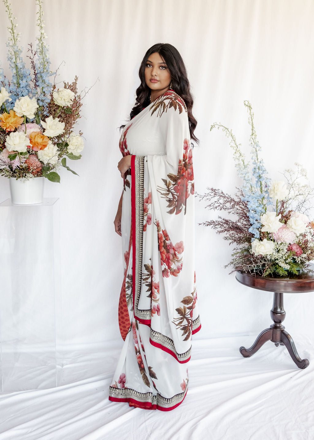 Sabyasachi - Red Floral Saree