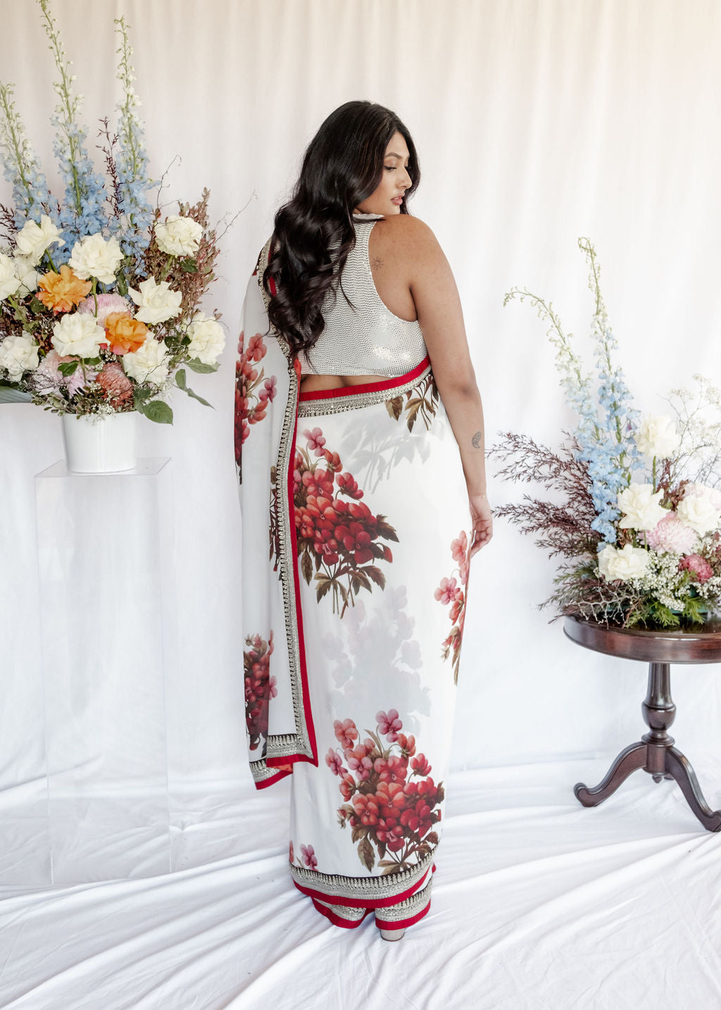 Sabyasachi - Red Floral Saree
