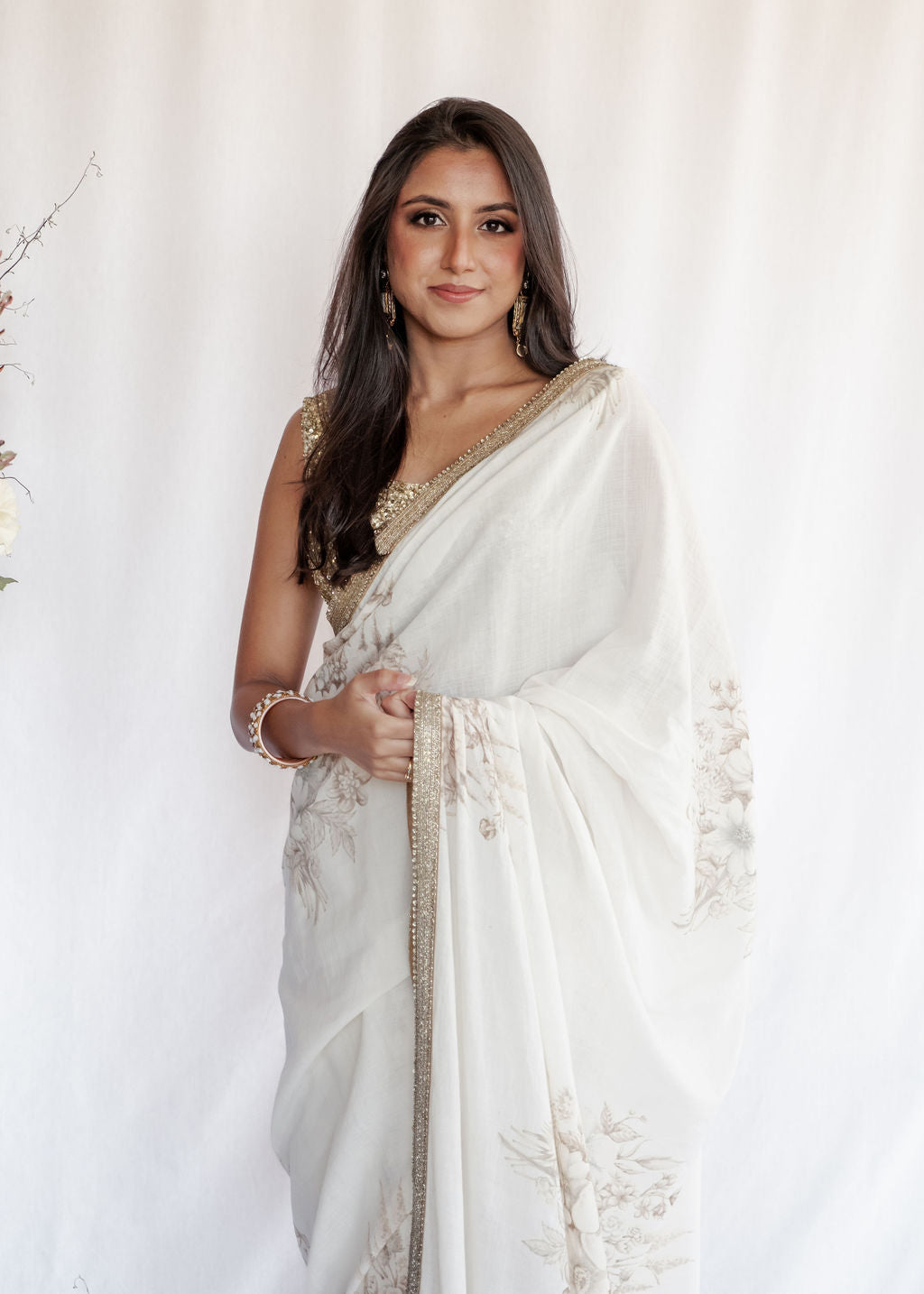 Sabyasachi - Ivory Metallic Saree