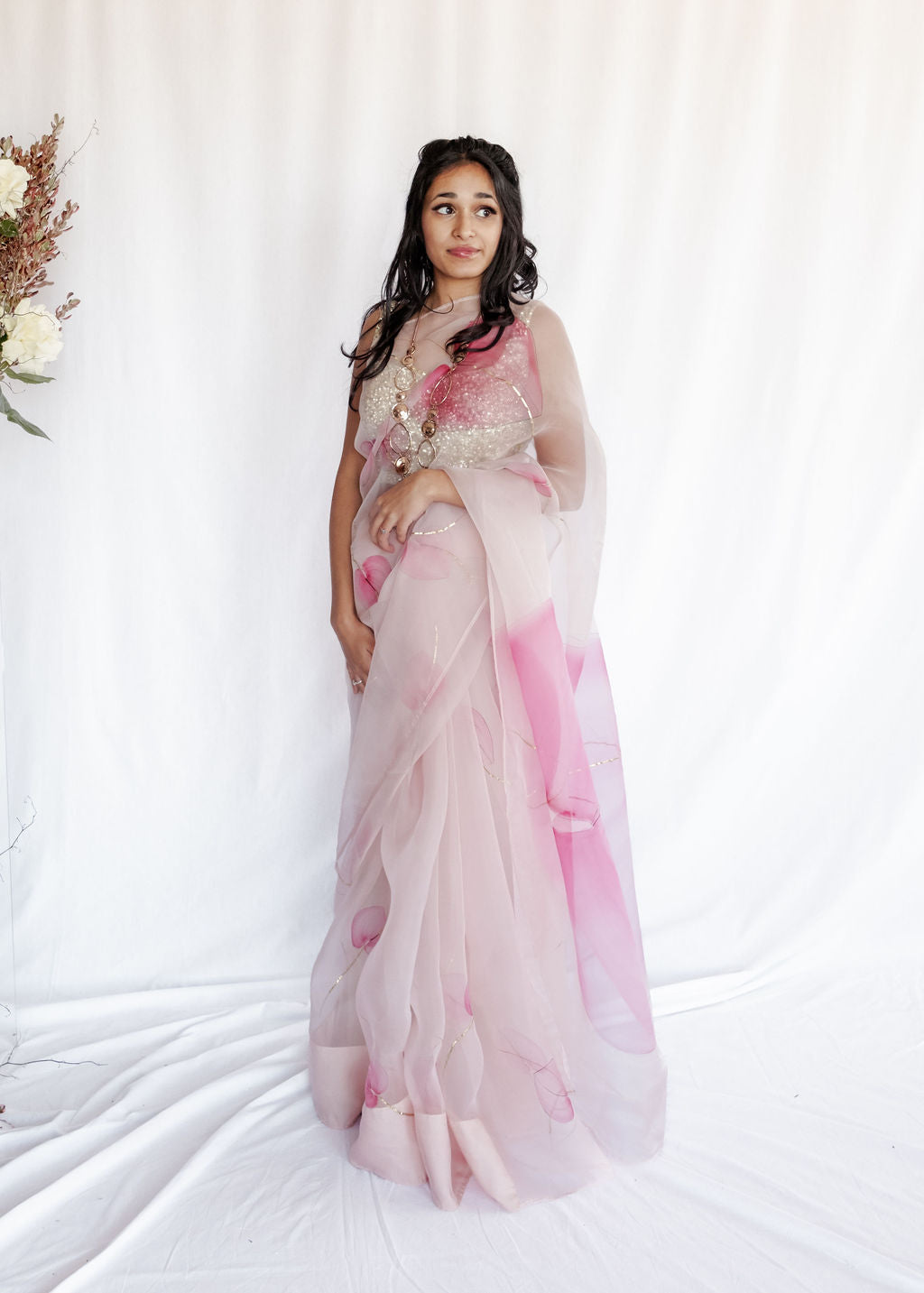 Picchika - Anthurium Saree