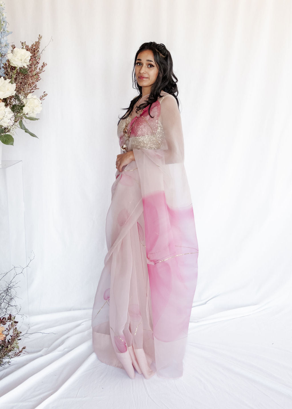 Picchika - Anthurium Saree
