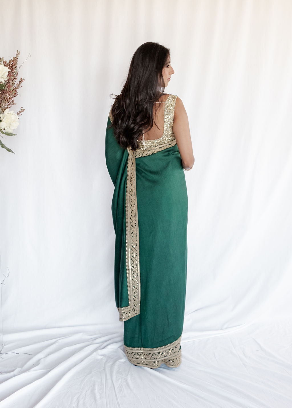 Sabyasachi - Green Benarsi Saree