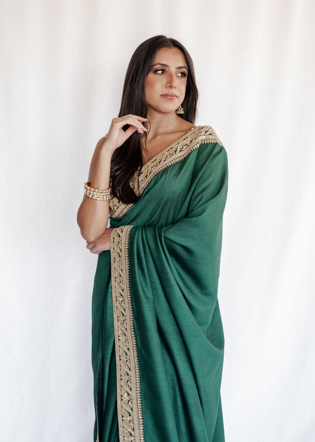 Sabyasachi - Green Benarsi Saree