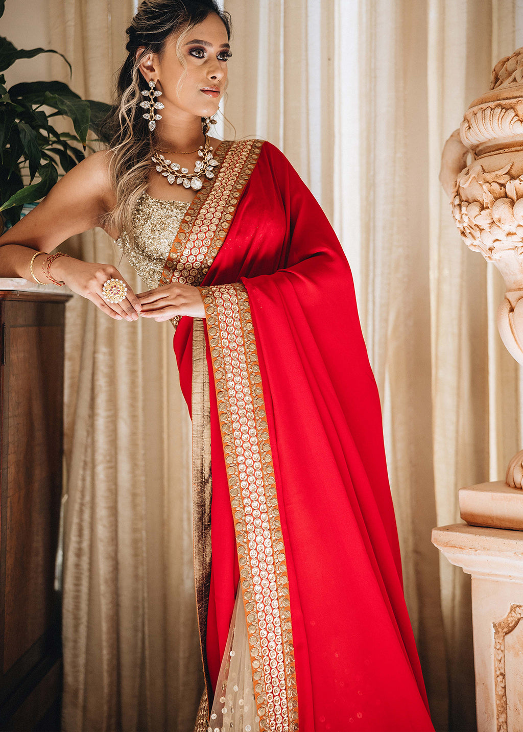 Sabyasachi - Glam Red Saree