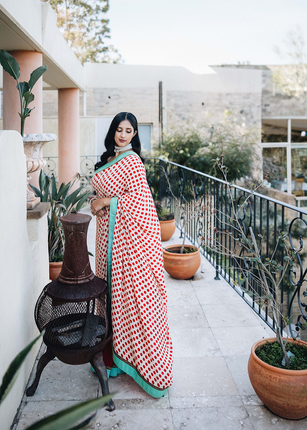 Sabyasachi - Retro Polka Dot Saree