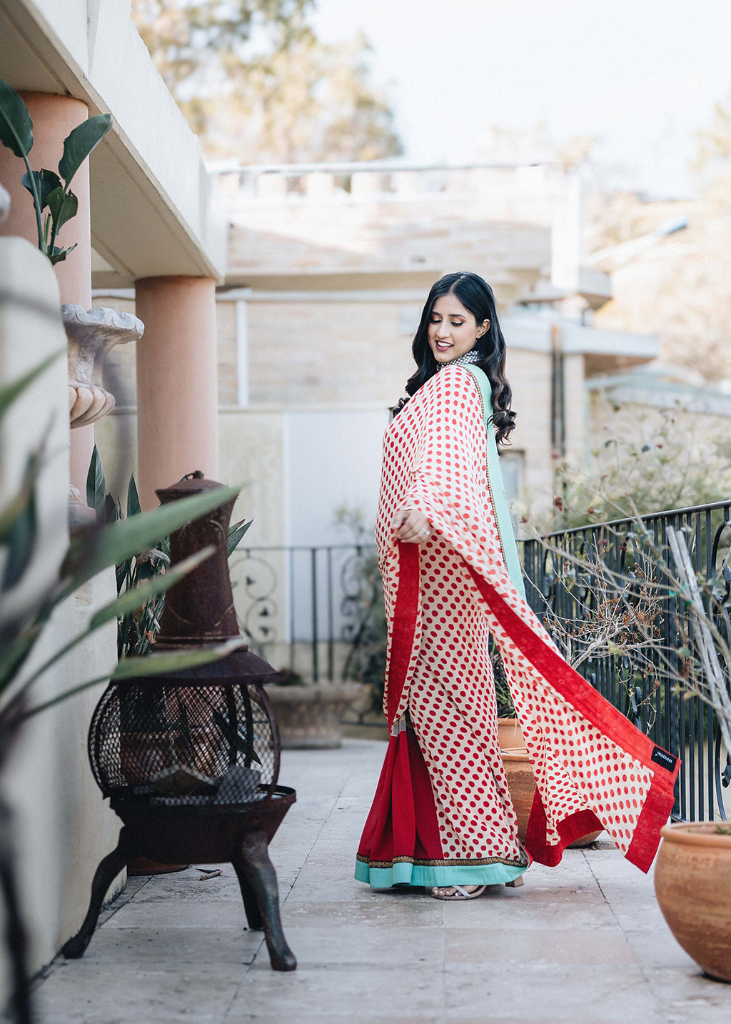 Sabyasachi - Retro Polka Dot Saree