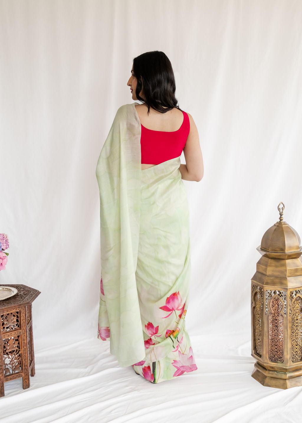House of Masaba - Mint Lotus Saree
