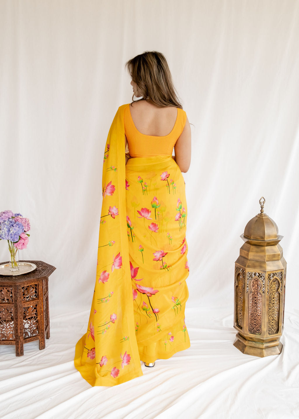 House of Masaba - Yellow Lotus Saree