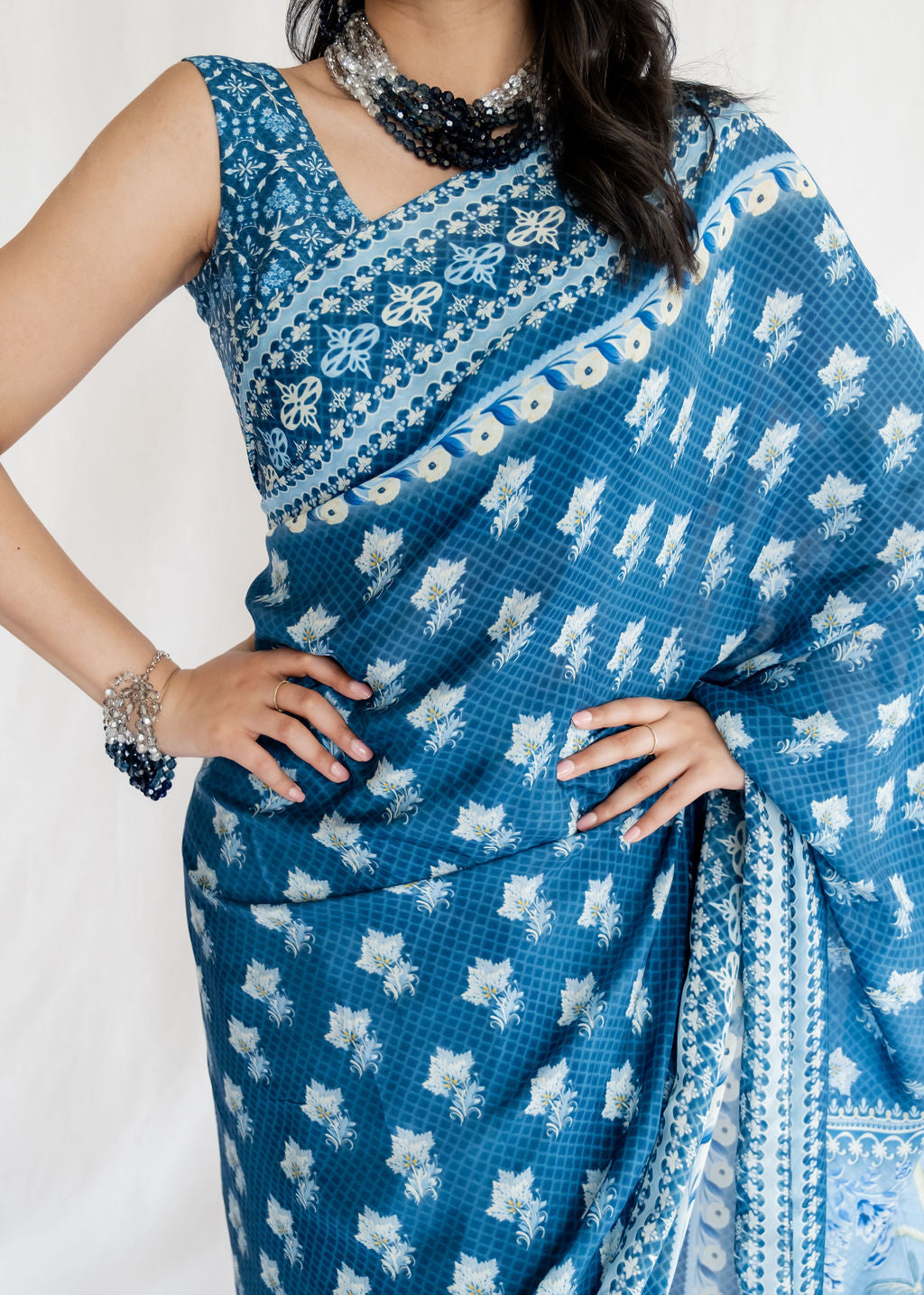 Anita Dongre - Menaka Vibrant Blue Saree