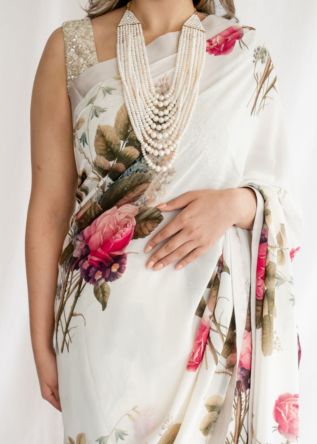 Sabyasachi - Ivory Floral Saree