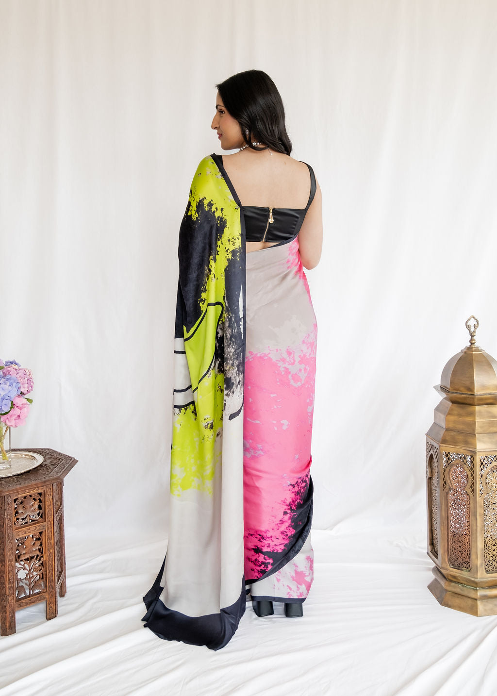 Satya Paul x House of Masaba - Lipstick Saree