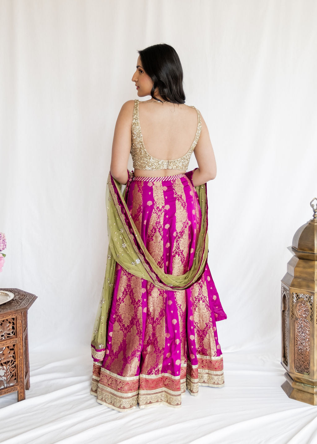 Farah Talib Aziz - Magenta Lehenga
