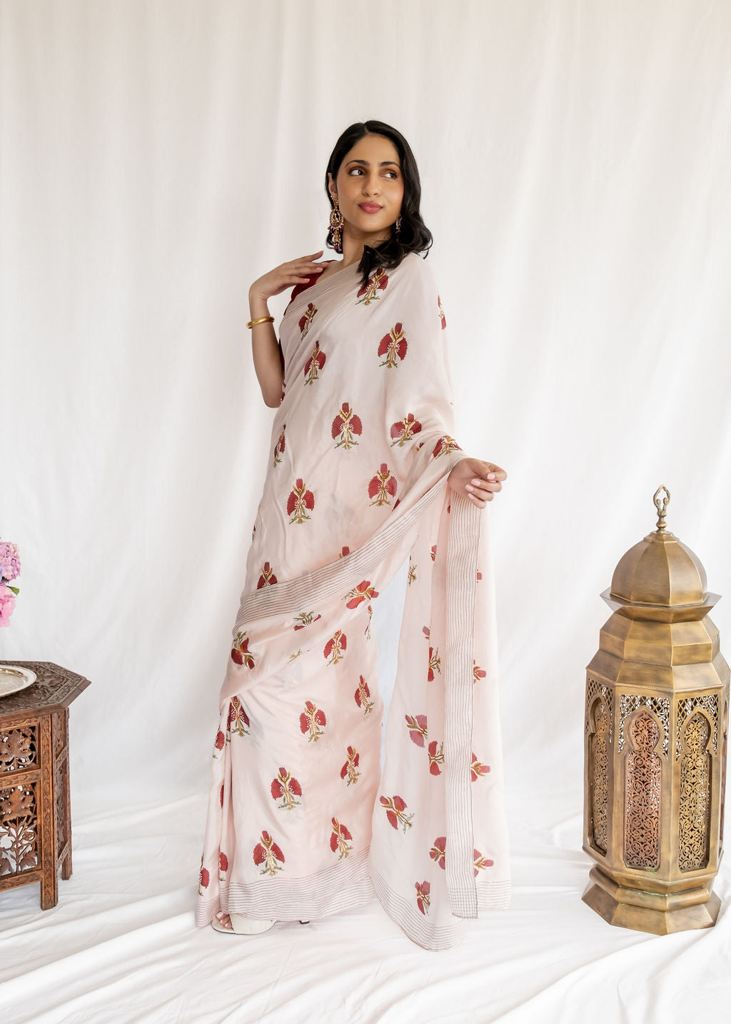 Picchika -  Mughal Lal Boota Saree