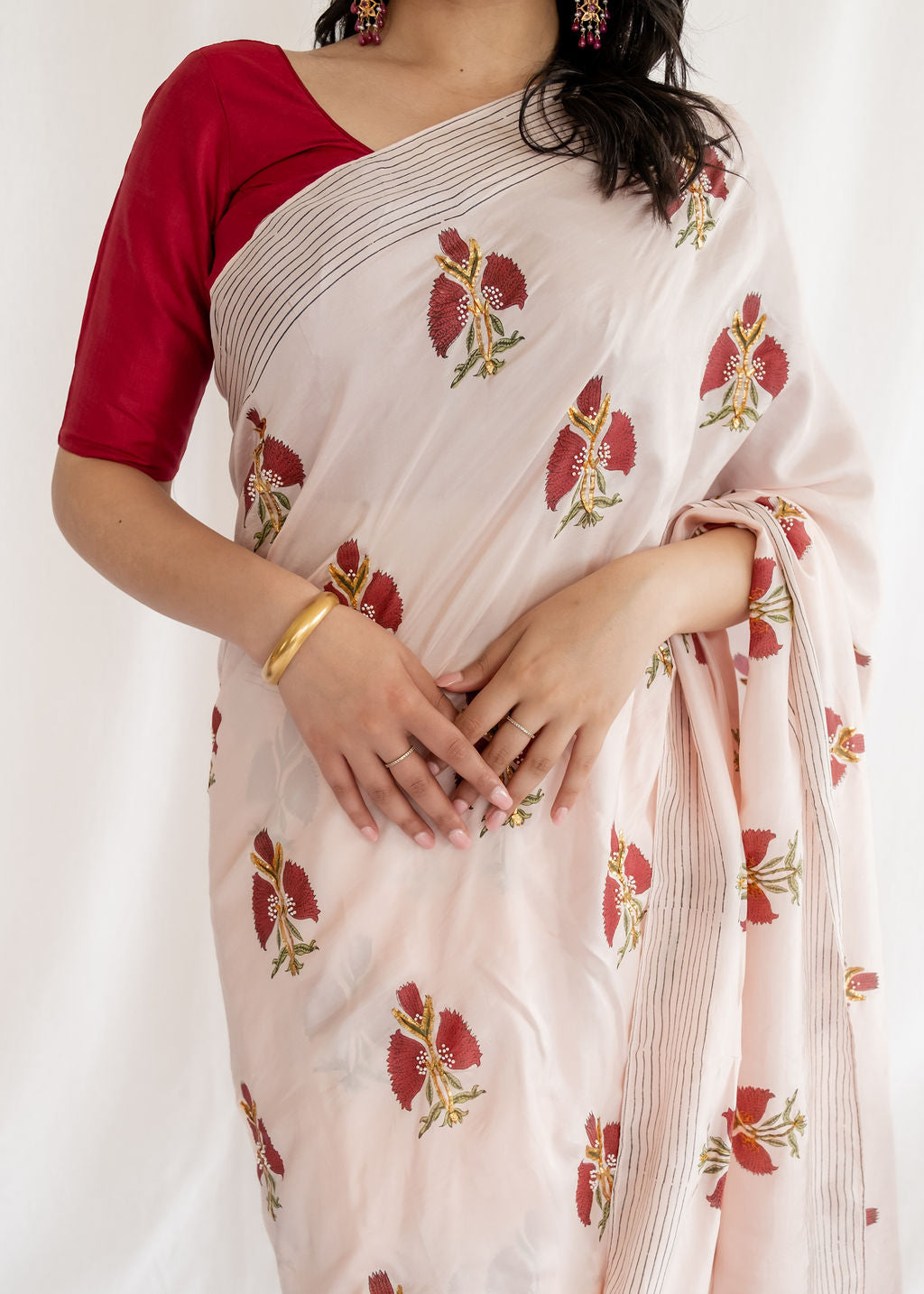 Picchika -  Mughal Lal Boota Saree