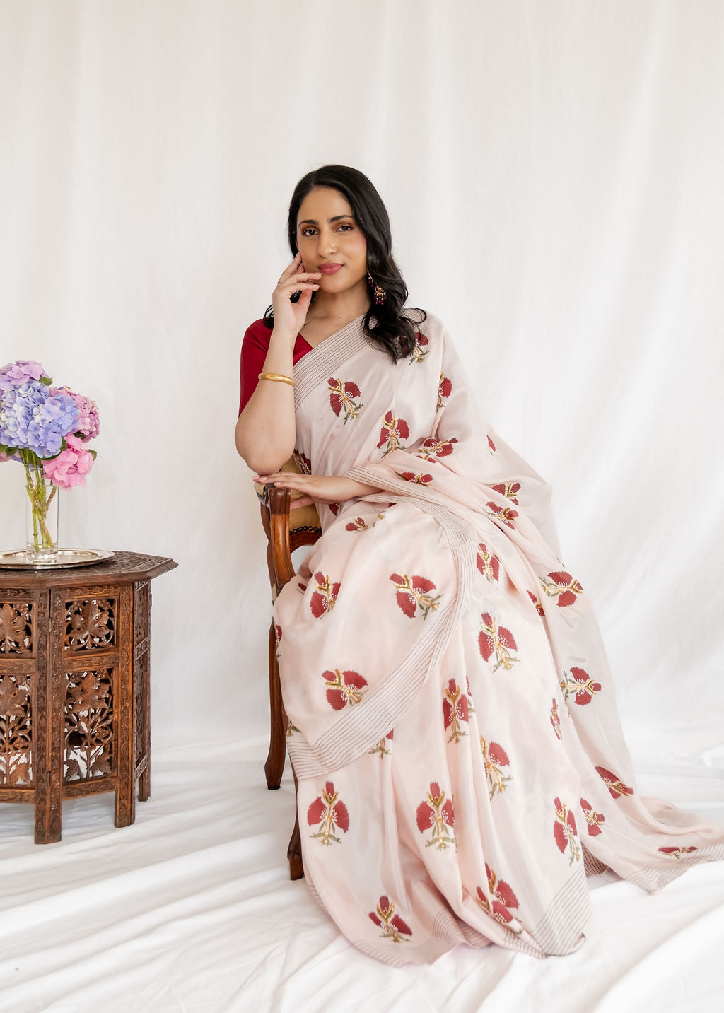 Picchika -  Mughal Lal Boota Saree