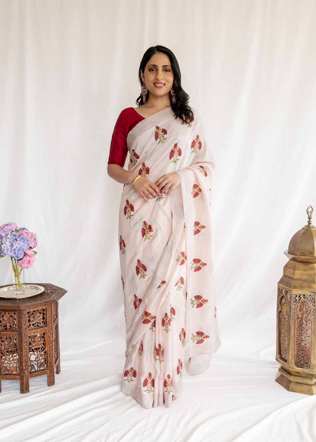 Picchika -  Mughal Lal Boota Saree