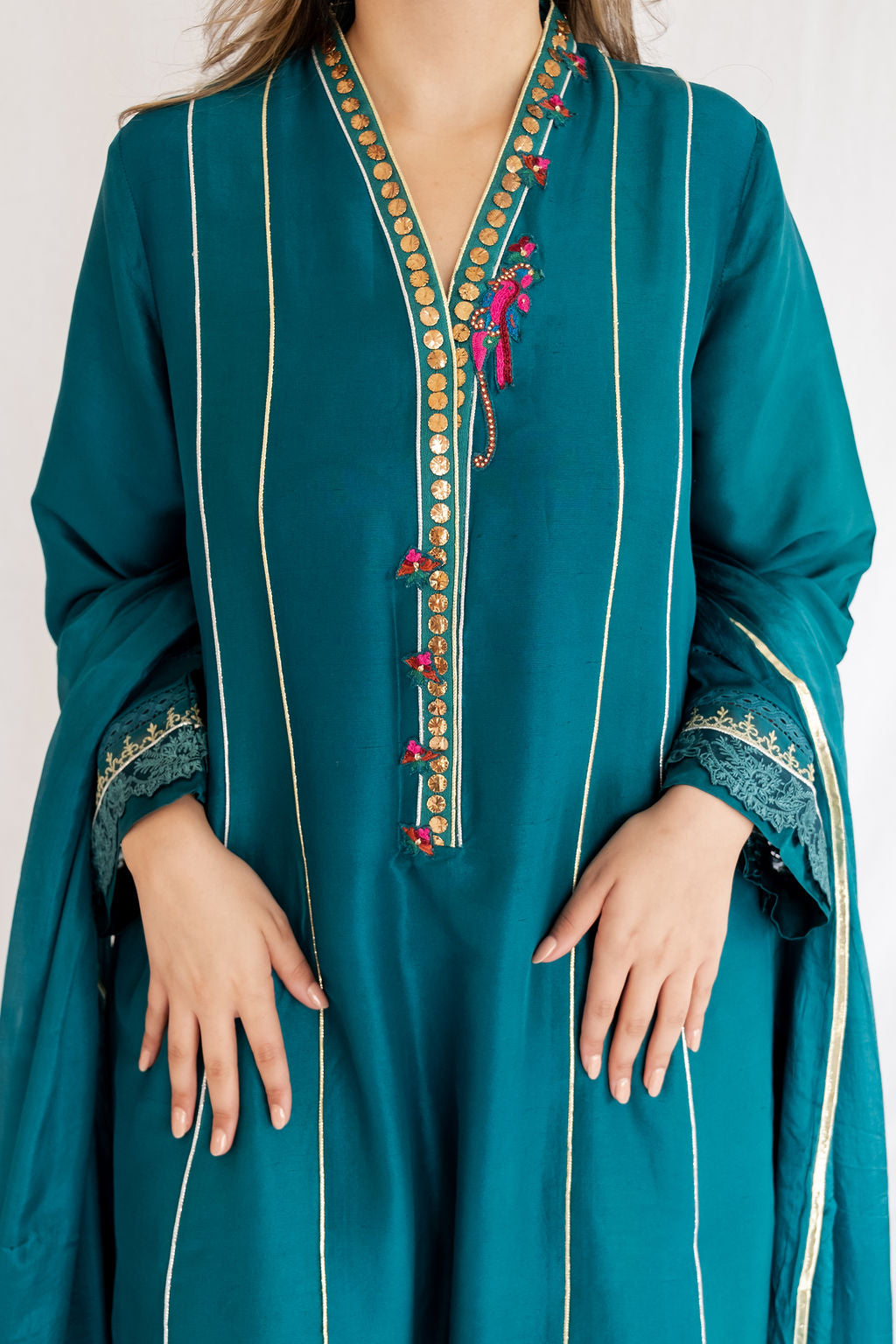 Farah Talib Aziz - Deep Emerald Kurta